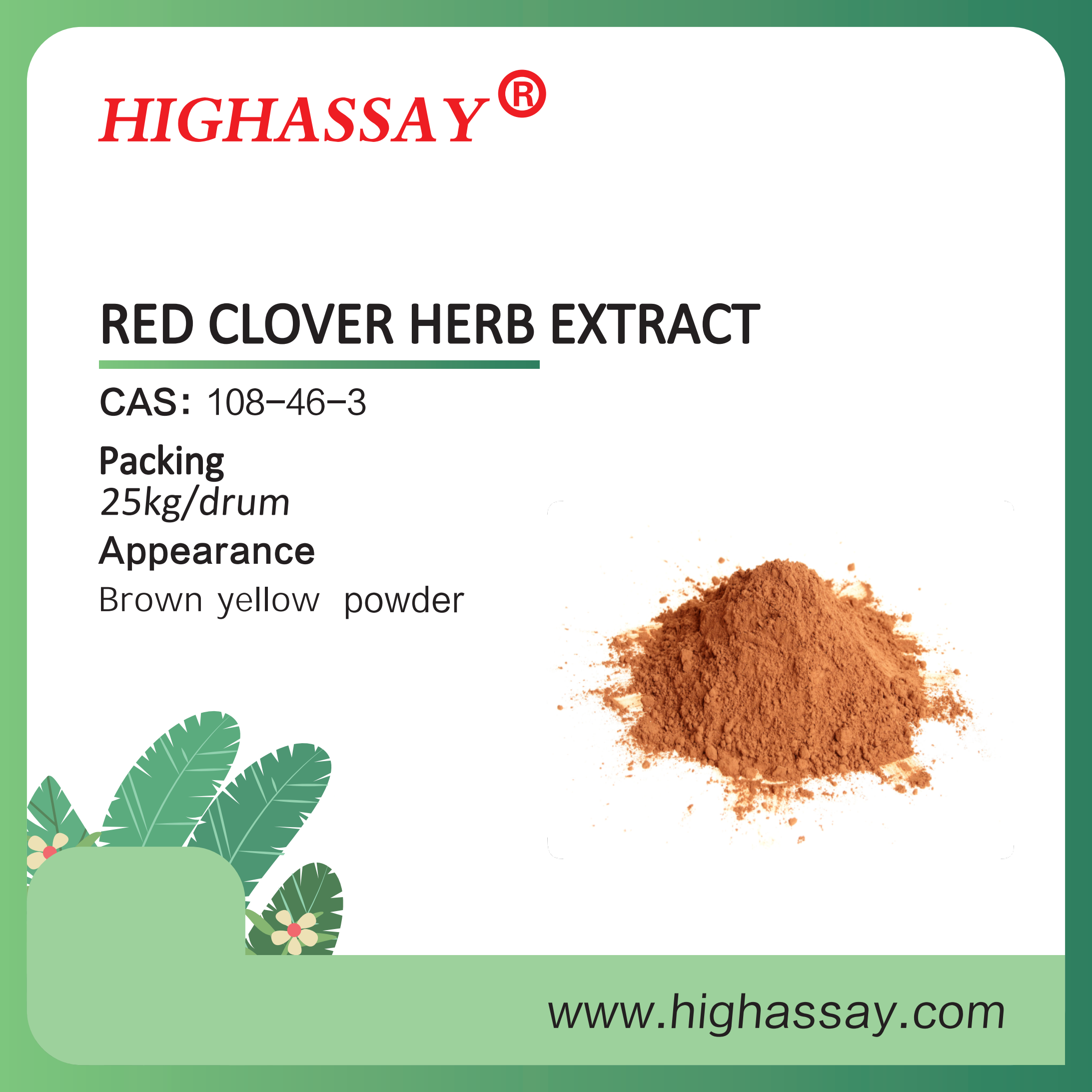 RED CLOVER EXTRACT ISOFLAVONES 8% HPLC